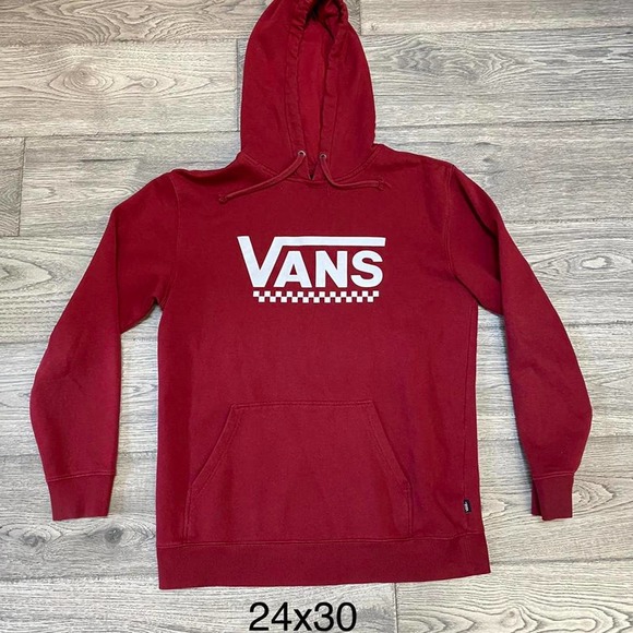 Vans | Shirts | Vans Hoodie Large Skate Sweatshirt Red | Poshmark